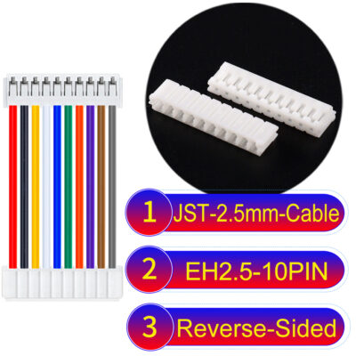 JST EH2.5 10-Pin Reverse-Side-Head 2.5mm PVC Cable