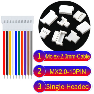 Molex MX2.0mm 10-Pin Male Single-Headed Cable