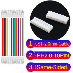 JST 2.0mm PH2.0 10Pin Same-Side-Head Cable