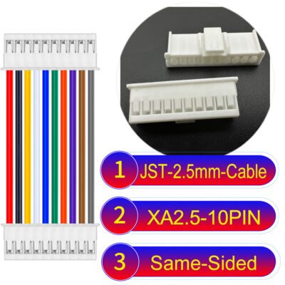 JST 2.5mm XA 10Pin Same-Side-Head Cable