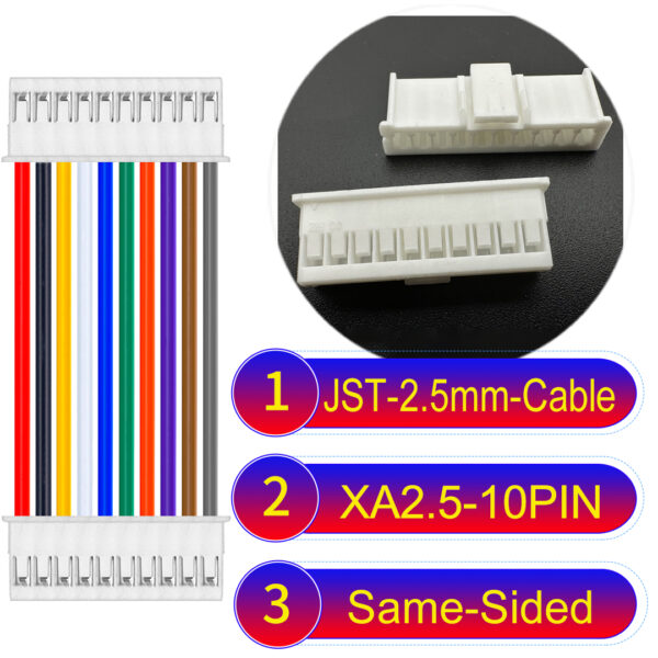 JST 2.5mm XA 10Pin Same-Side-Head Cable