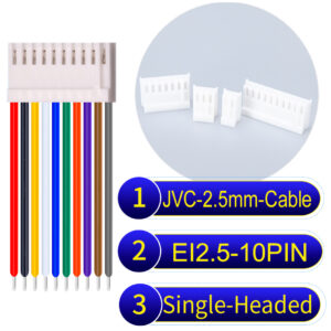 JVC 2.5mm 10-Pin Single-Headed 22AWG PVC Cable