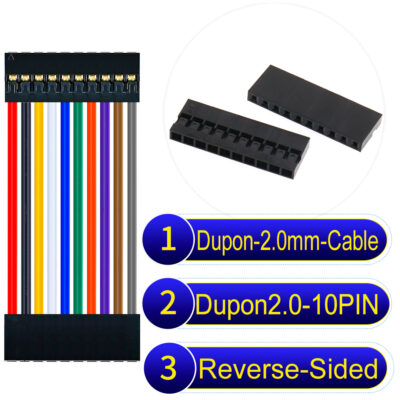 Dupont 2.0mm 10Pin Reverse-Side-Head Cable