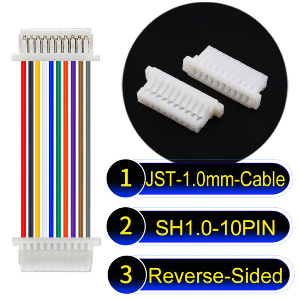 JST SH1.0 10Pin Reverse-Side-Head Cable