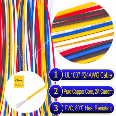 UL1007 #24AWG pure copper cable