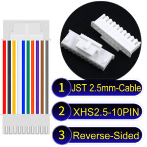 JST XHS2.5 with Belt Lock 10Pin Reverse-Side-Head Cable
