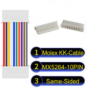 Molex KK 2.54mm MX5264 10Pin Same-Side-Head Cable