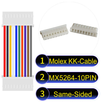 Molex KK 2.54mm MX5264 10Pin Same-Side-Head Cable