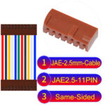 JAE 2.5mm 11-Pin Same-Side-Head 22AWG PVC Cable