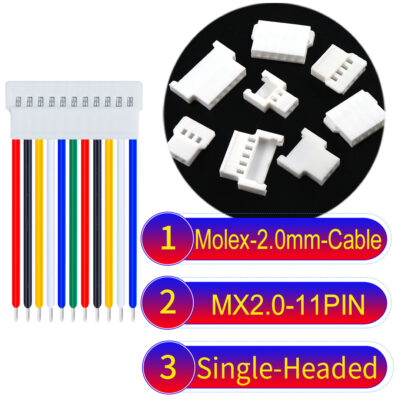 Molex MX2.0mm 11-Pin Male Single-Headed Cable