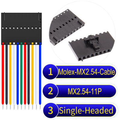 Molex 2.54mm MX2.54 11Pin Single-Headed Cable