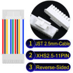 JST XHS2.5 with Belt Lock 11Pin Reverse-Side-Head Cable