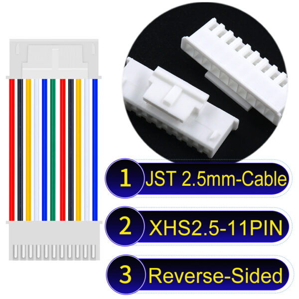 JST XHS2.5 with Belt Lock 11Pin Reverse-Side-Head Cable