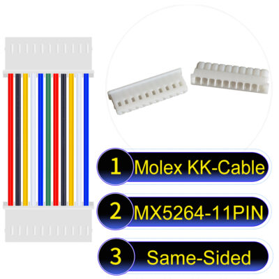 Molex KK 2.54mm MX5264 11Pin Same-Side-Head Cable