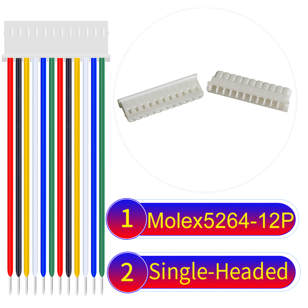 KK 254 2.54mm 12Pin Single-Headed Cable Molex KK 2.54mm MX5264 12Pin Single-Headed Cable