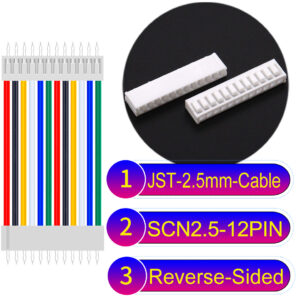 JST 2.5mm SCN2.5 12Pin Reverse-Side-Head Cable