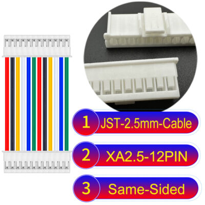 JST 2.5mm XA 12Pin Same-Side-Head Cable