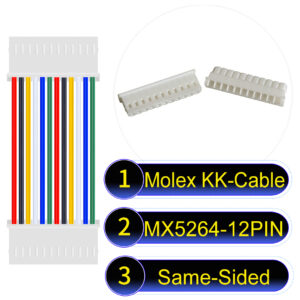 Molex KK 2.54mm MX5264 12Pin Same-Side-Head Cable