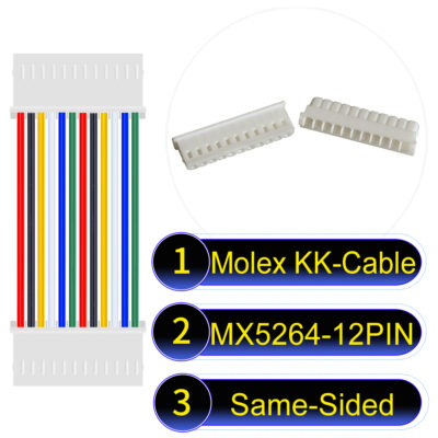 Molex KK 2.54mm MX5264 12Pin Same-Side-Head Cable