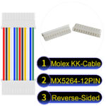 Molex KK 2.54mm MX5264 12Pin Reverse-Side-Head Cable