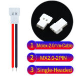 Molex MX2.0mm 2-Pin Male Single-Headed Cable