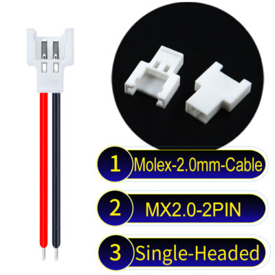 Molex MX2.0mm 2-Pin Female Single-Headed Cable