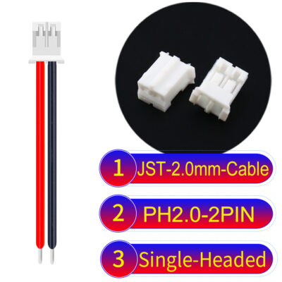 JST PH2.0 2Pin Single-Headed Cable