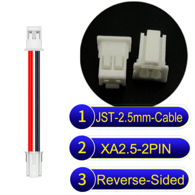 JST 2.5mm XA 2Pin Reverse-Side-Head Cable