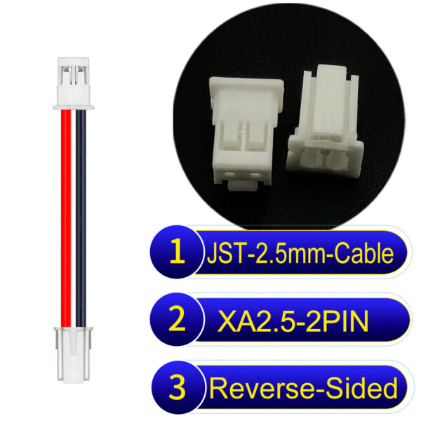 JST 2.5mm XA 2Pin Reverse-Side-Head Cable