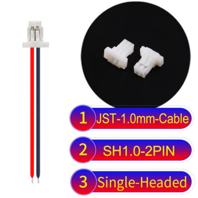 JST SH1.0 2Pin Single-Headed Cable