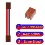 JAE 2.5mm 2-Pin Same-Side-Head 22AWG PVC Cable