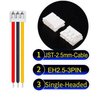 JST EH2.5 3-Pin Single-Headed 2.5mm PVC Cable