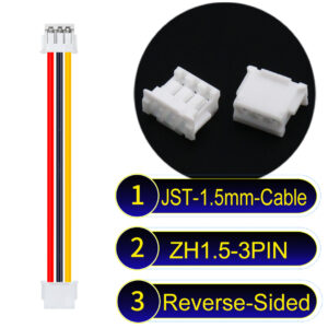 JST ZH1.5 3Pin Reverse-Side-Head Cable