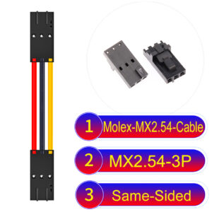 Molex 2.54mm MX2.54 3Pin Same-Side-Head Cable