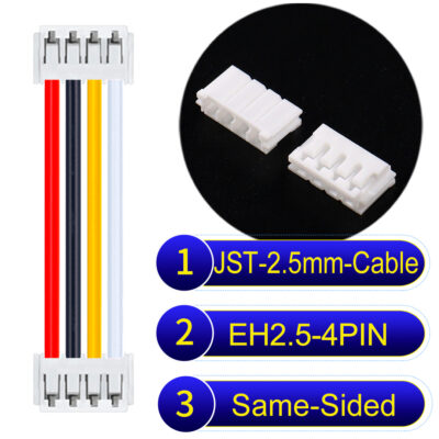 JST EH2.5 4-Pin Same-Side-Head 2.5mm PVC Cable