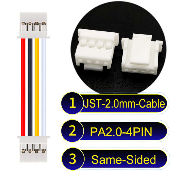JST PA2.0 4Pin Same-Side-Head Cable