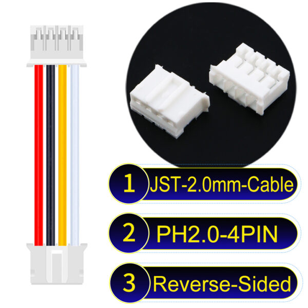 JST 2.0mm PH2.0 4Pin Reverse-Side-Head Cable