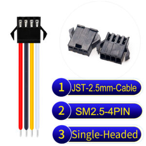 JST 2.5mm SM2.54 4Pin Single-Headed Cable