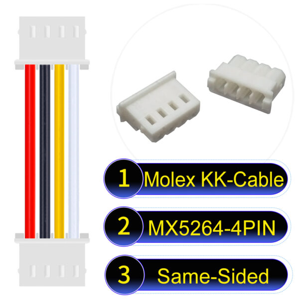 Molex KK 2.54mm MX5264 4Pin Same-Side-Head Cable