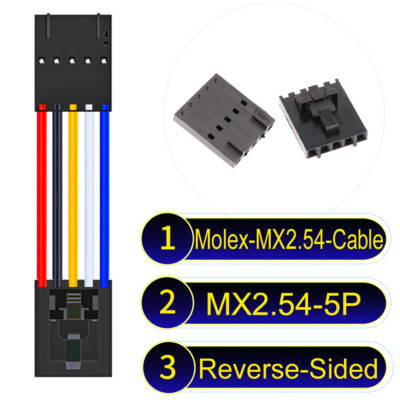 Molex 2.54mm MX2.54 5Pin Reverse-Side-Head Cable