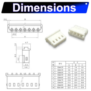 Molex MX5264 kk2.54mm housing 2P 3P 4P 5P 6P 7P 8P 9P 10P 12P