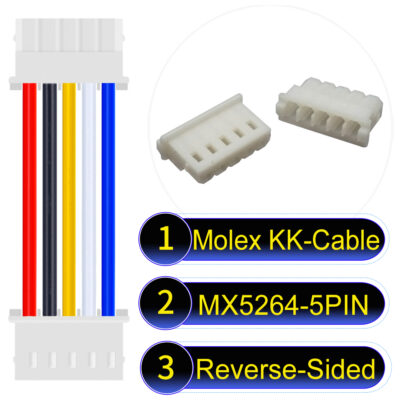 Molex KK 2.54mm MX5264 5Pin Reverse-Side-Head Cable