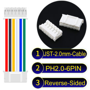 JST 2.0mm PH2.0 6Pin Reverse-Side-Head Cable