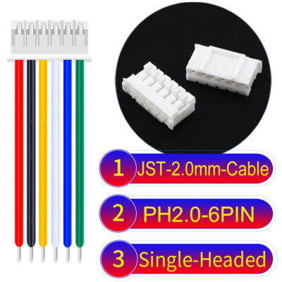 JST PH2.0 6Pin Single-Headed Cable