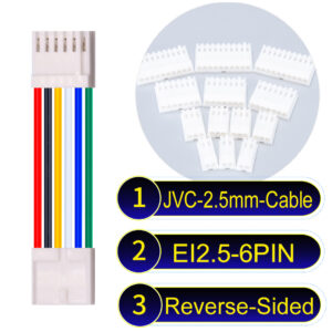 JVC 2.5mm 6-Pin Reverse-Side-Head 22AWG PVC Cable