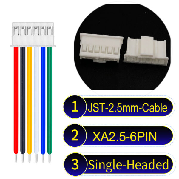 JST 2.5mm XA 6Pin Single-Headed Cable