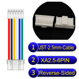 JST 2.5mm XA 6Pin Reverse-Side-Head Cable