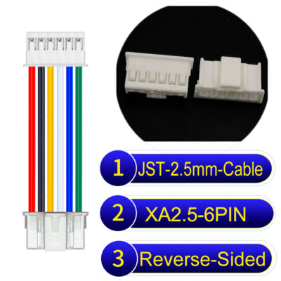 JST 2.5mm XA 6Pin Reverse-Side-Head Cable