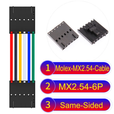 Molex 2.54mm MX2.54 6Pin Same-Side-Head Cable