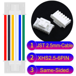 JST XHS2.5 with Belt Lock 6Pin Same-Side-Head Cable
